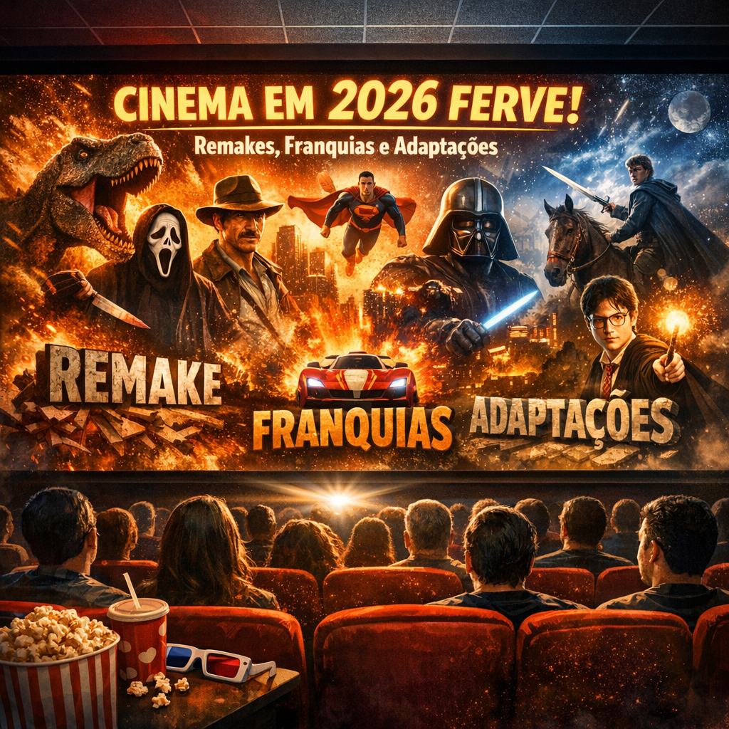 **Cinema em 2026 ferve: remakes, franquias e adaptações disputam a atenção nas salas**